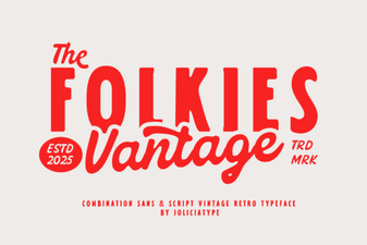 Discover Folkies Vantage Font for Creative Design Projects