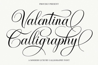 Valentina Calligraphy Font: Elegant Script for Creative Designs