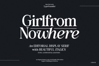 Girl From Nowhere Font for Bold and Mysterious Design Projects